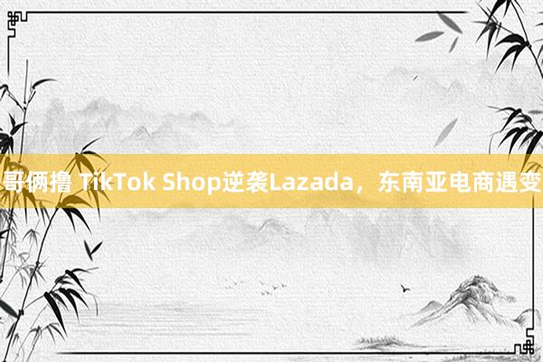 哥俩撸 TikTok Shop逆袭Lazada，东南亚电商遇变