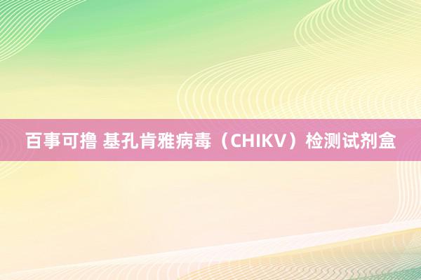 百事可撸 基孔肯雅病毒（CHIKV）检测试剂盒