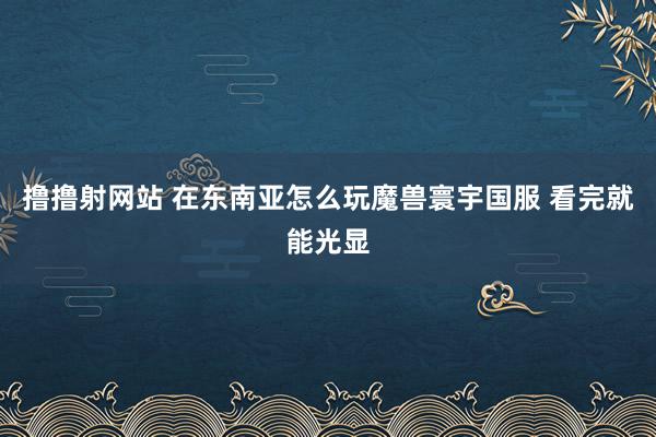 撸撸射网站 在东南亚怎么玩魔兽寰宇国服 看完就能光显